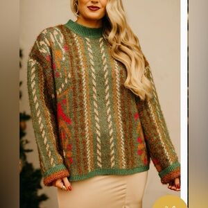 New In/Very J Women’s Colorful Patterned Sweater